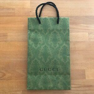 Gucci Limited Edition Green Foliage Gucci Shopping Bag Gift Bag